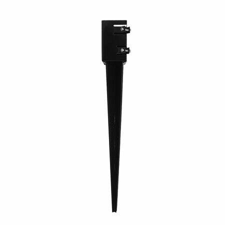 NUVO IRON BLACK MULTI-PURPOSE 4in x 4in YARD & LAWN SPIKE FOR IN-GROUND POST SUPPORT NYS30B